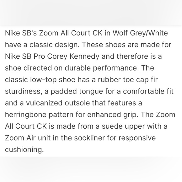 NIB MENS NIKE SB Zoom All Court CK Wolf/Grey Retl $169 Sell $109 Sz 12 Now $100 - Picture 11 of 12
